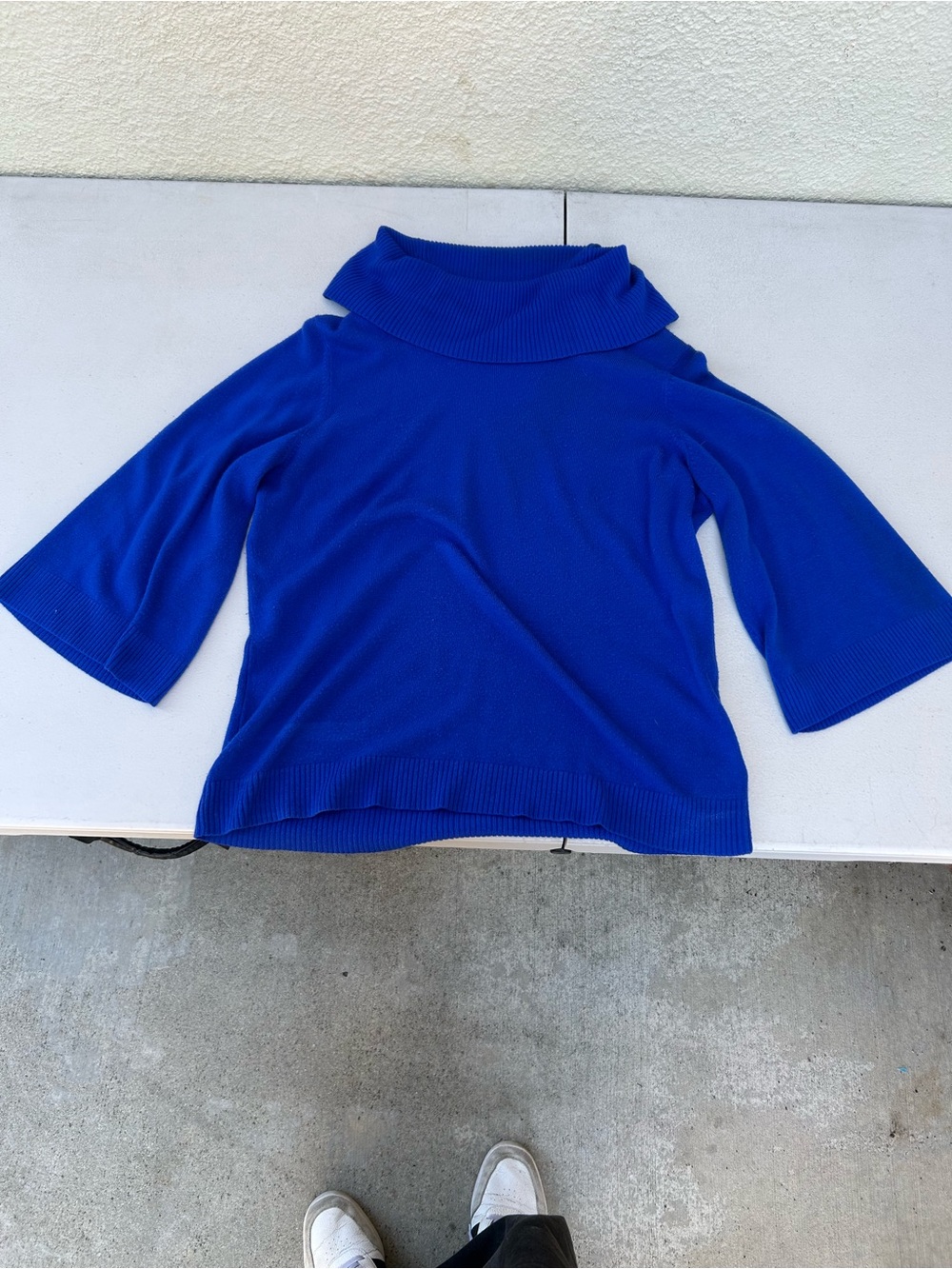 Mercer Street Studio Cobalt Blue Wide Fold Cowl Sweater
